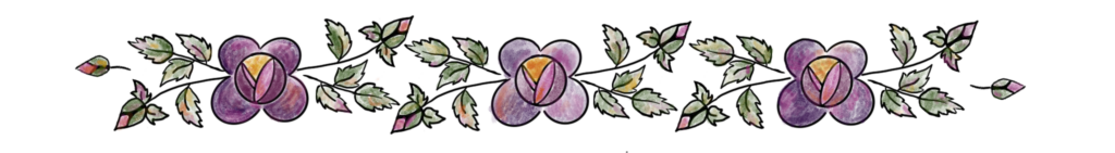 wzór z różą z opolskiego haftu