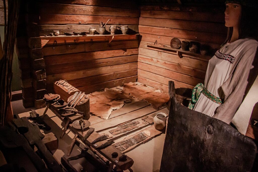 wyposażenie chaty - ekspozycja Muzeum Śląska Opolskiego